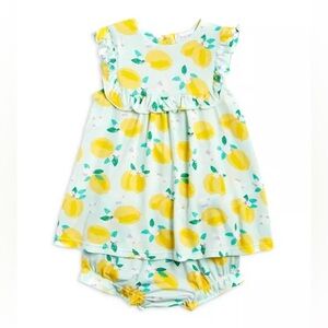 Angel Dear Lemon Print Top & Bloomers Set